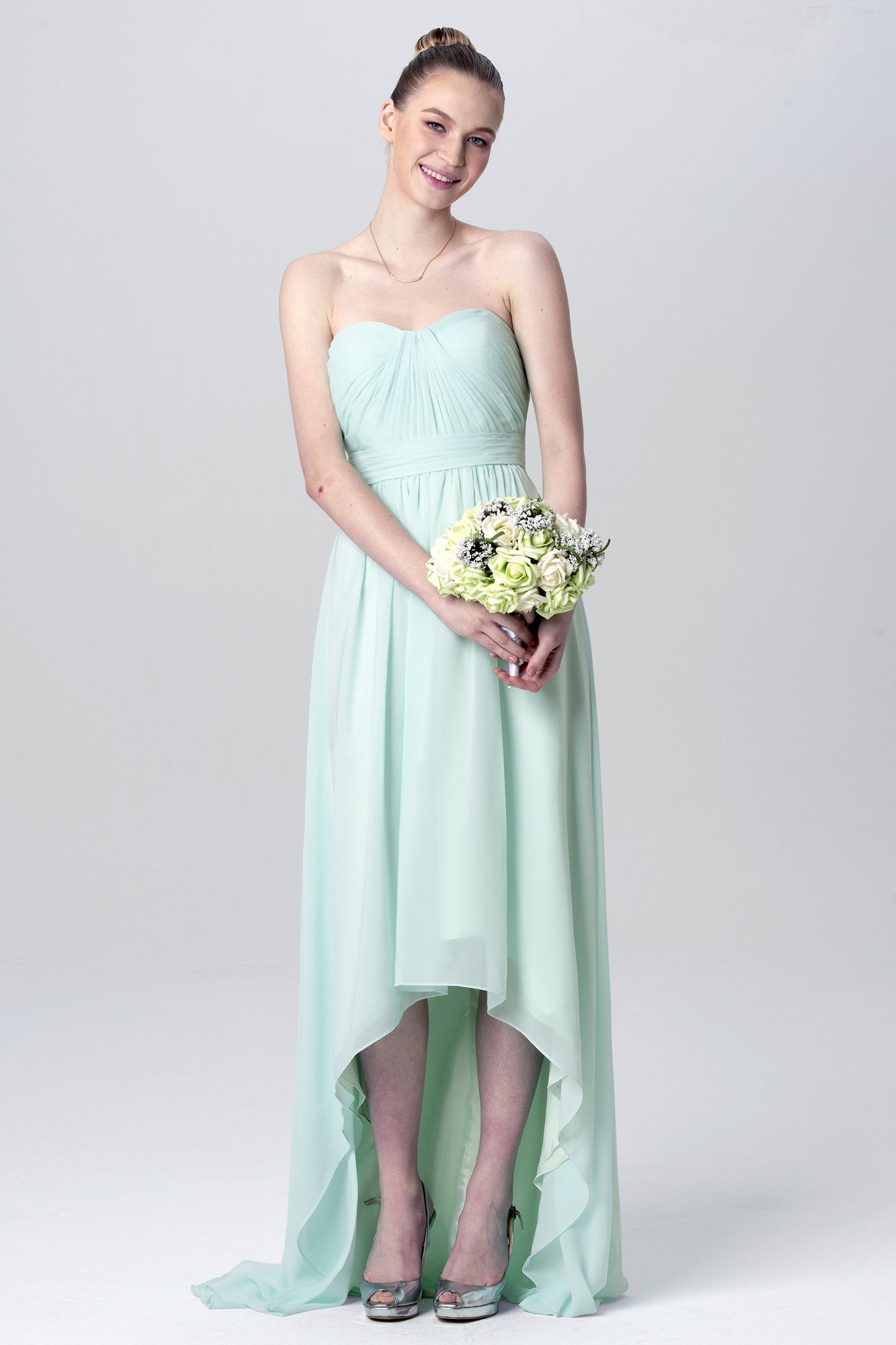Chiffon Halter Sleeveless Bridesmaid Dress| Plus Size | 60+ Colors
