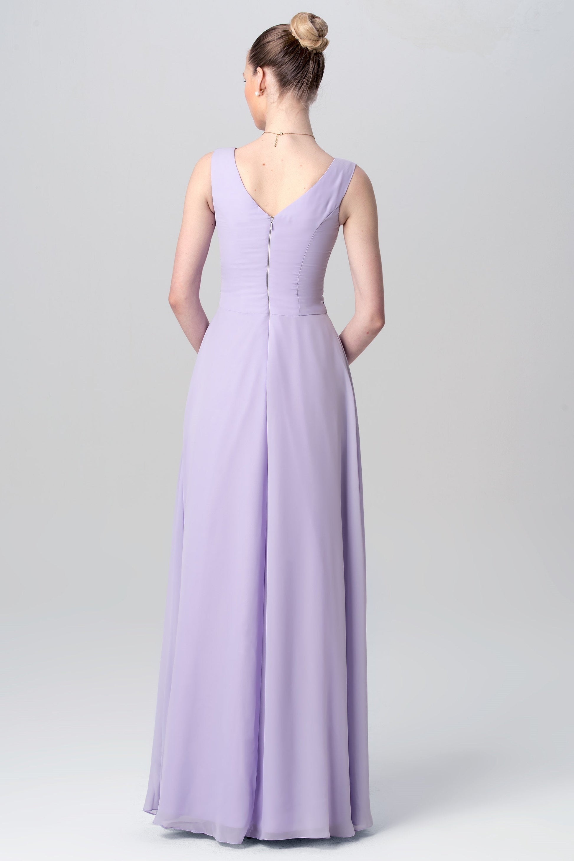 Chiffon Spaghetti Straps Sleeveless Bridesmaid Dress| Plus Size | 60+ Colors