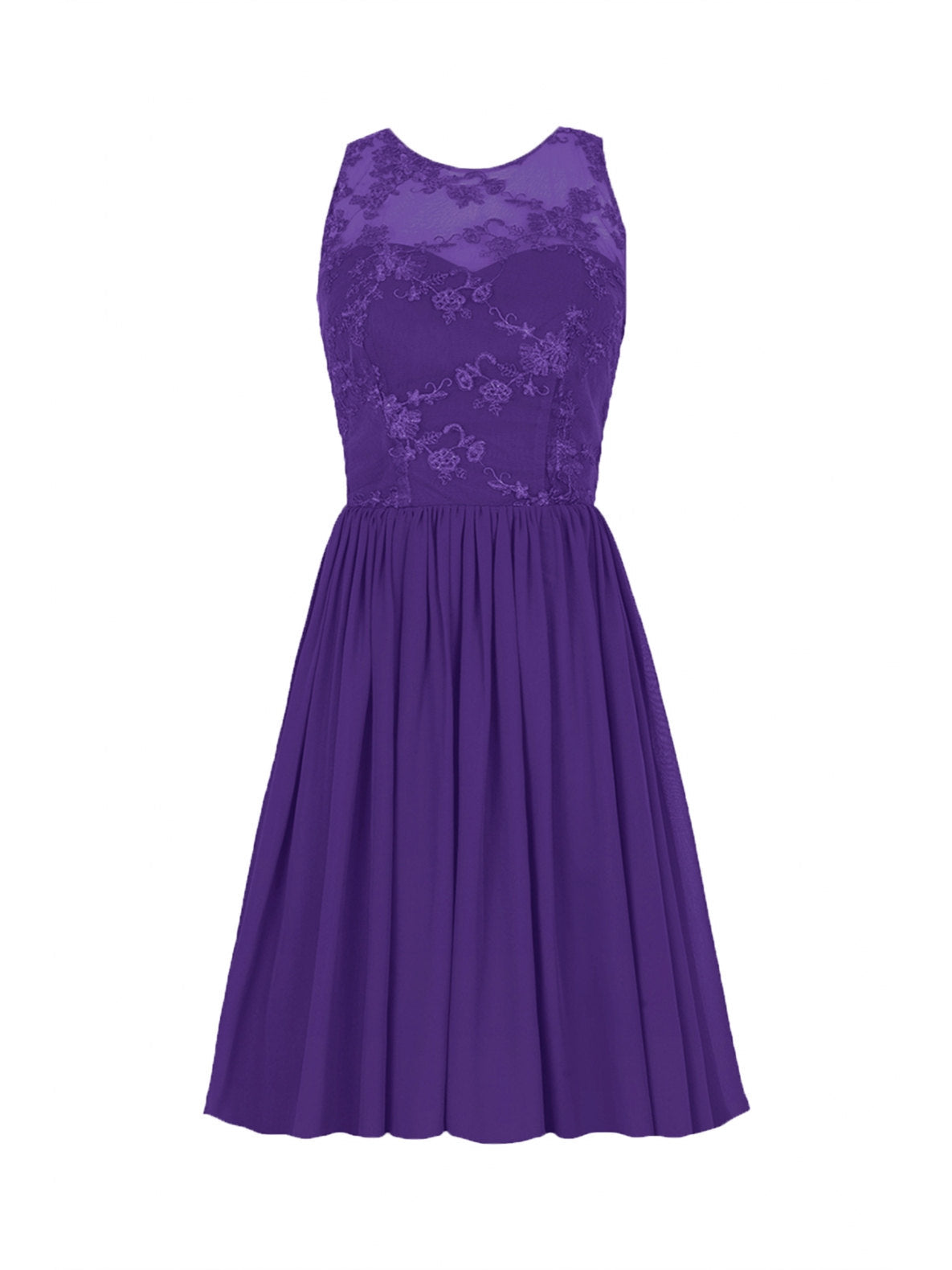 Chiffon V-Neck Sleeveless Bridesmaid Dress| Plus Size | 60+ Colors