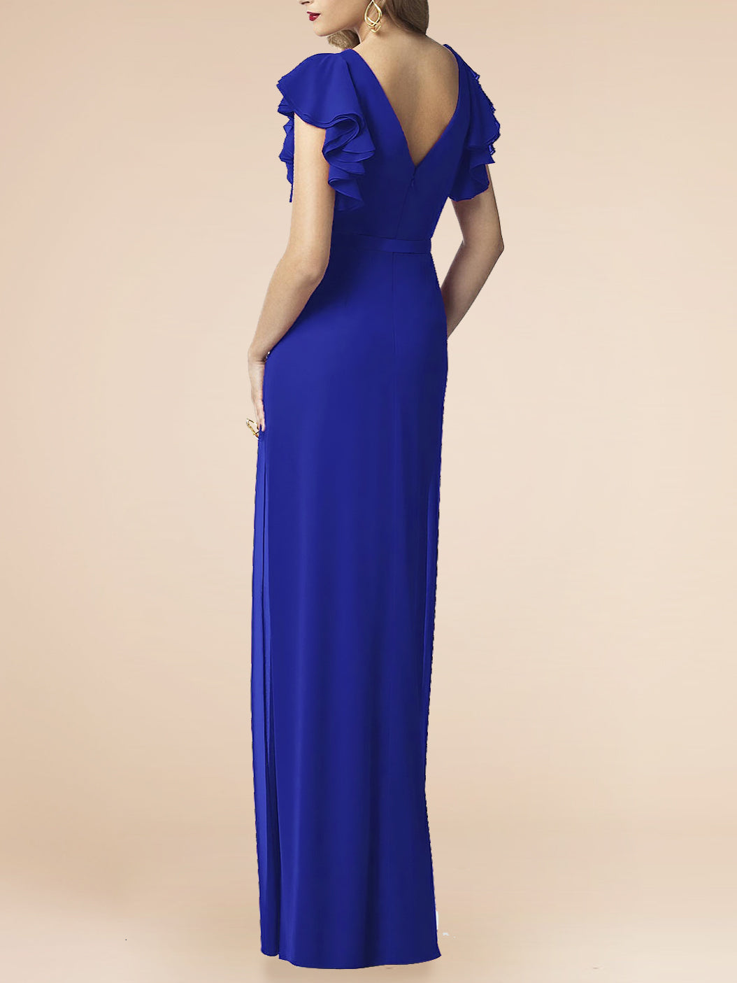 Chiffon One Shoulder Sleeveless Bridesmaid Dress| Plus Size | 60+ Colors