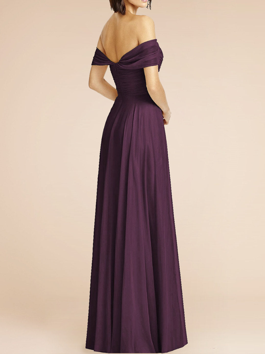 Chiffon V-Neck Sleeveless Bridesmaid Dress| Plus Size | 60+ Colors