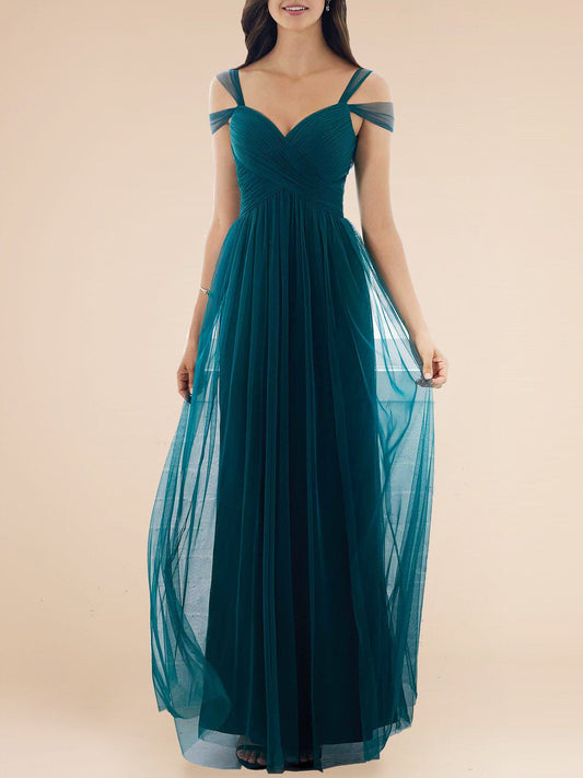 Chiffon V-Neck Sleeveless Bridesmaid Dress| Plus Size | 60+ Colors