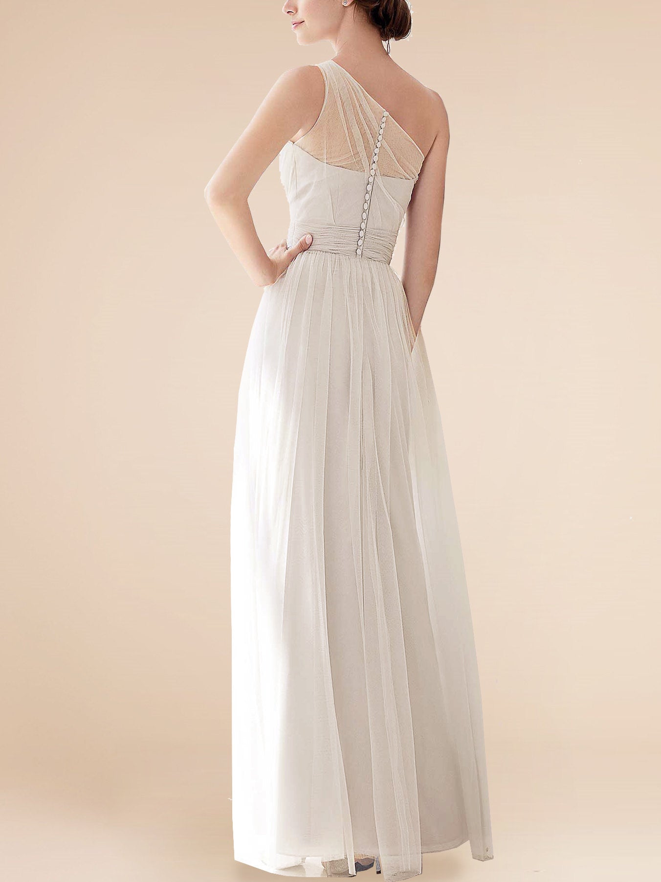 Chiffon V-Neck Sleeveless Bridesmaid Dress| Plus Size | 60+ Colors