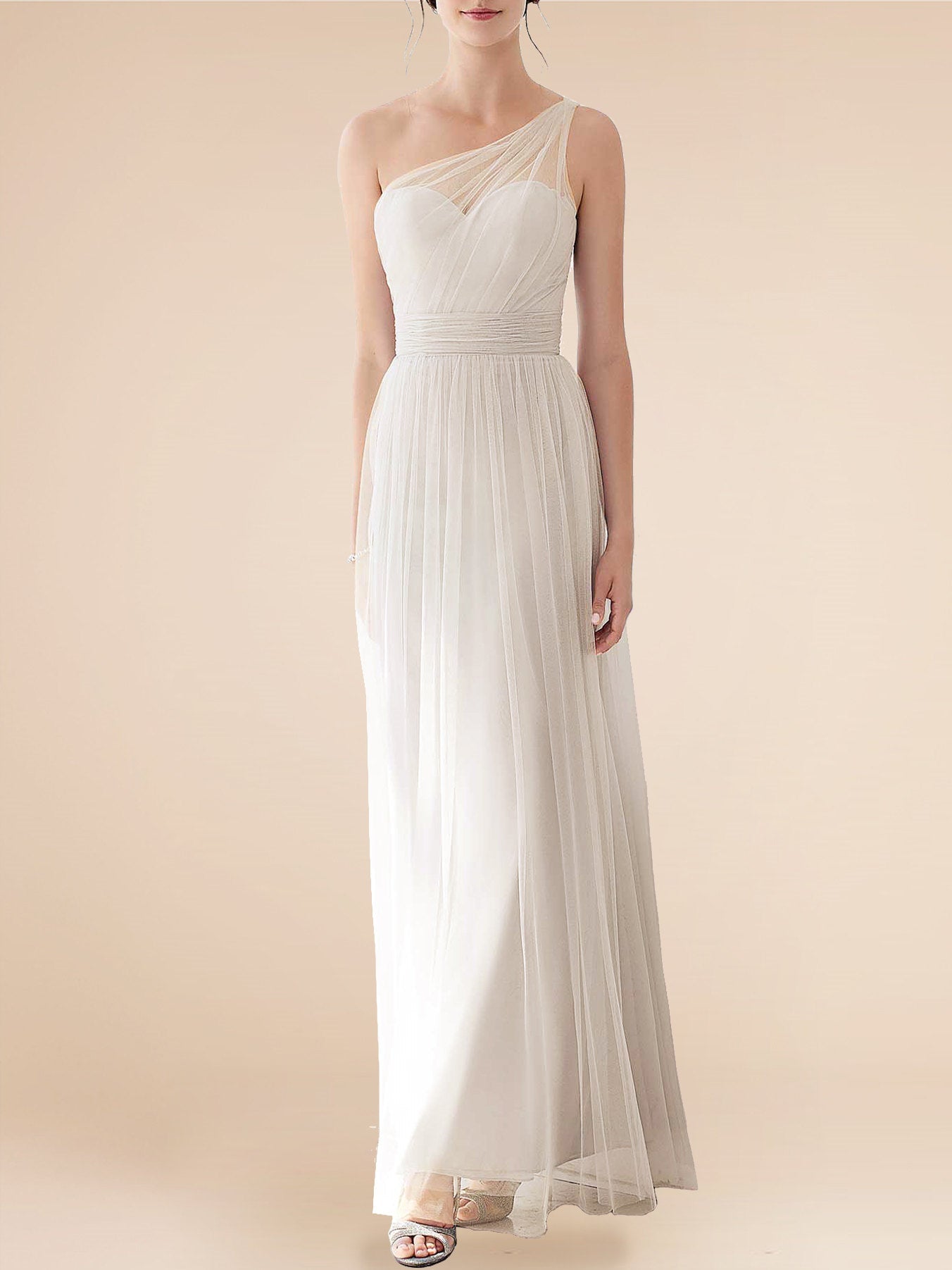 Chiffon V-Neck Sleeveless Bridesmaid Dress| Plus Size | 60+ Colors