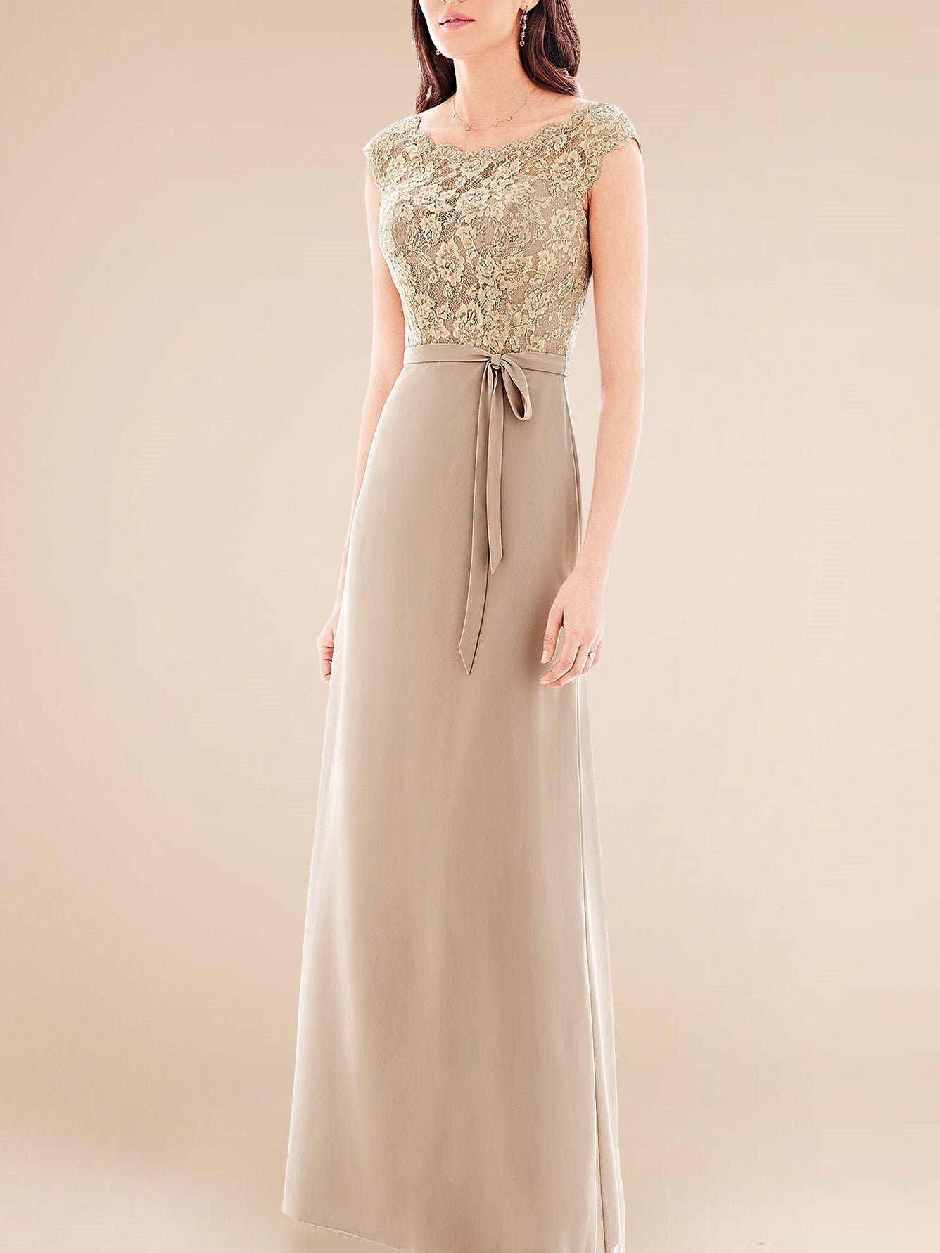 Chiffon V-Neck Sleeveless Bridesmaid Dress| Plus Size | 60+ Colors