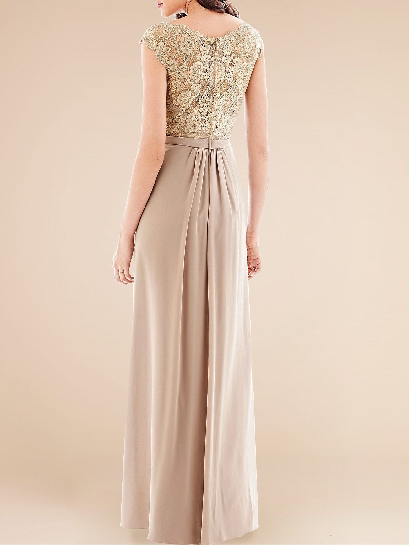 Chiffon V-Neck Sleeveless Bridesmaid Dress| Plus Size | 60+ Colors