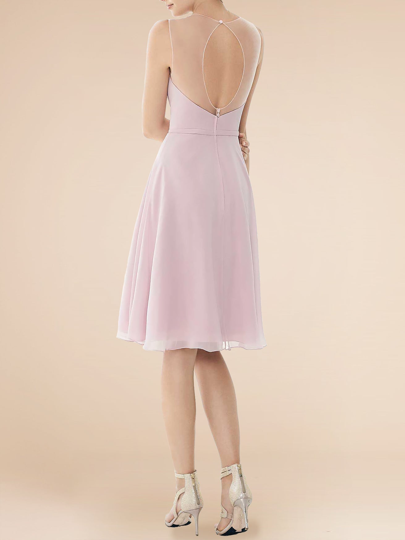 Chiffon One Shoulder Sleeveless Bridesmaid Dress| Plus Size | 60+ Colors