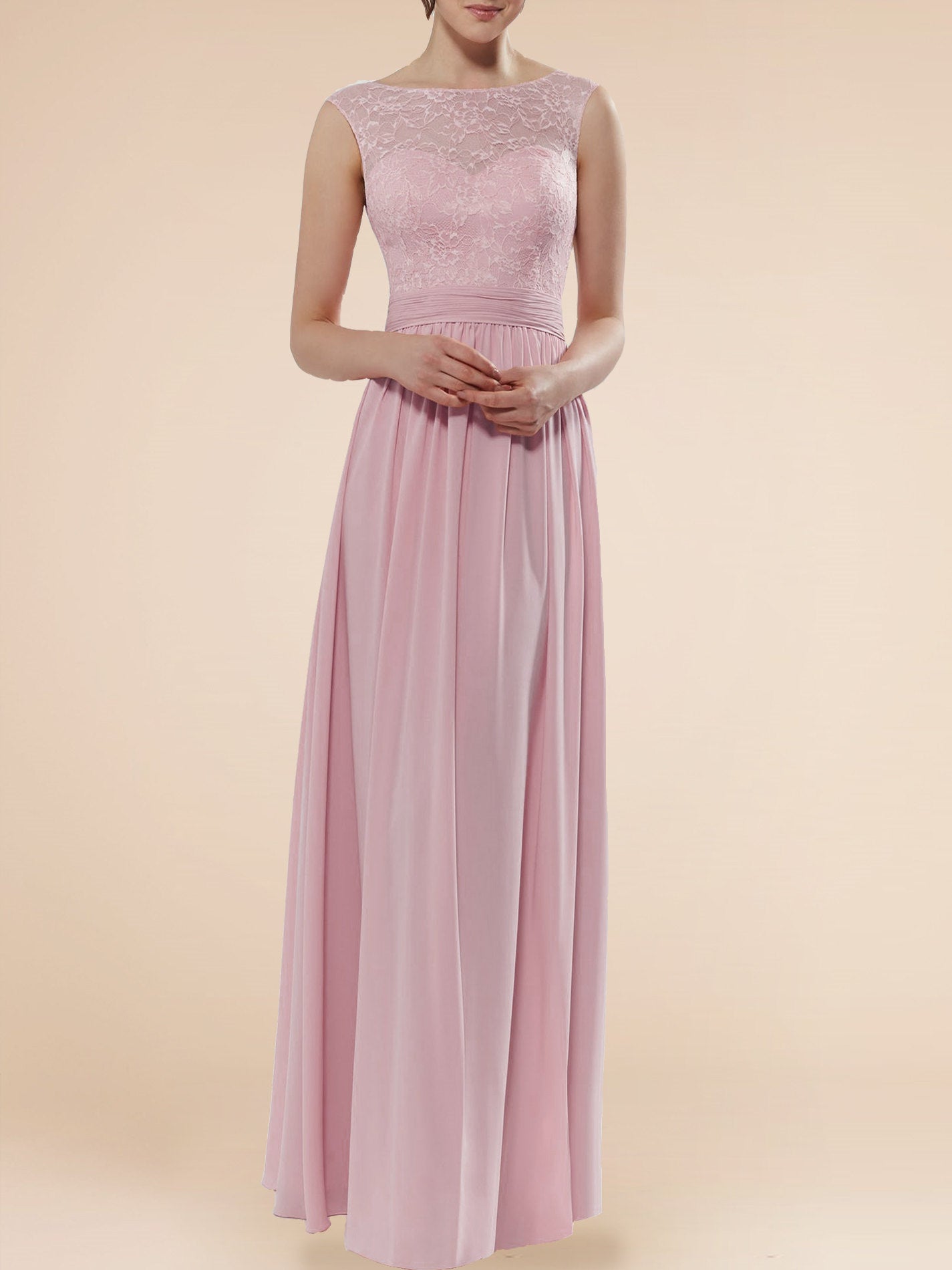 Chiffon Spaghetti Straps Sleeveless Bridesmaid Dress| Plus Size | 60+ Colors