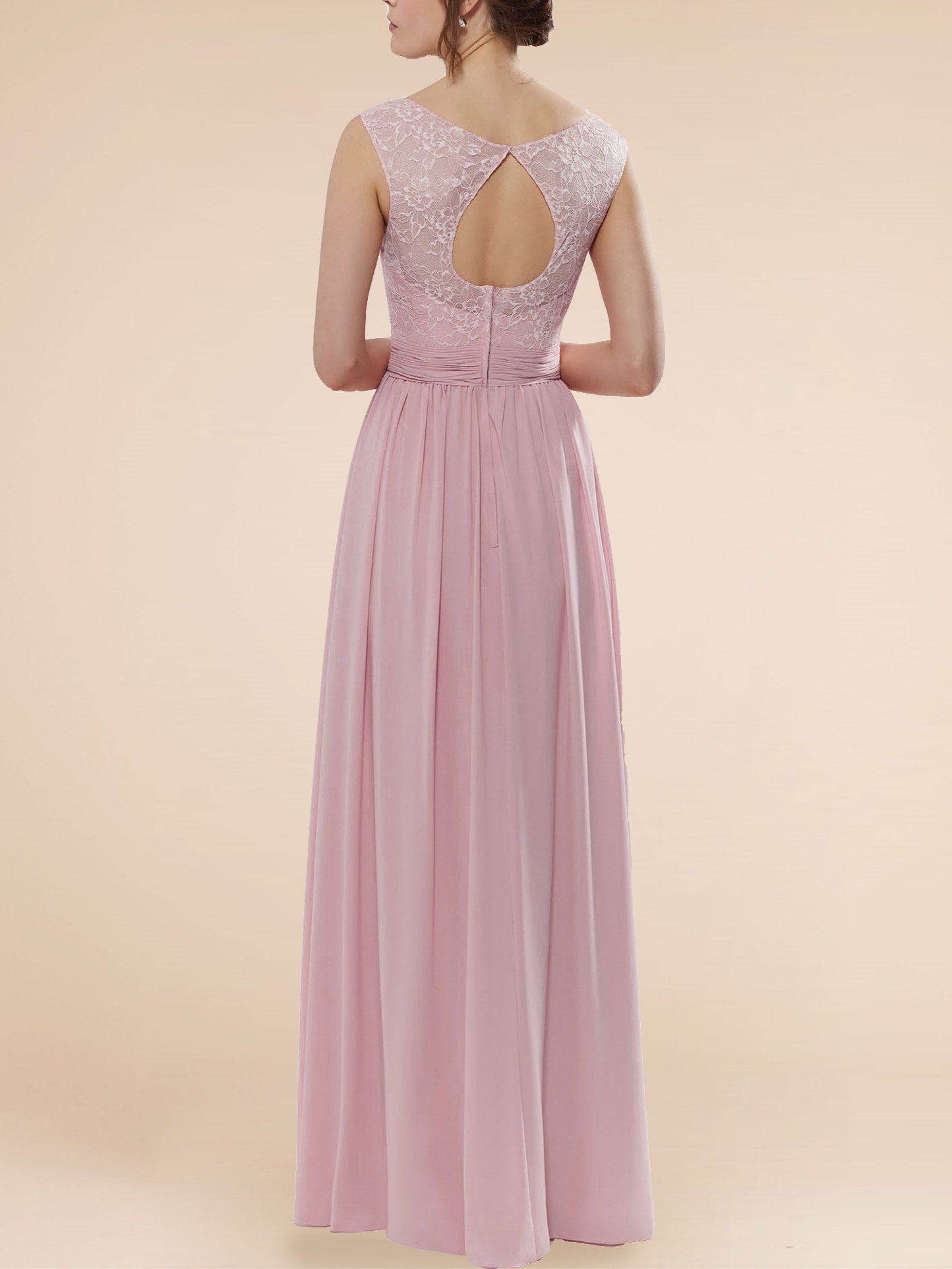 Chiffon Spaghetti Straps Sleeveless Bridesmaid Dress| Plus Size | 60+ Colors