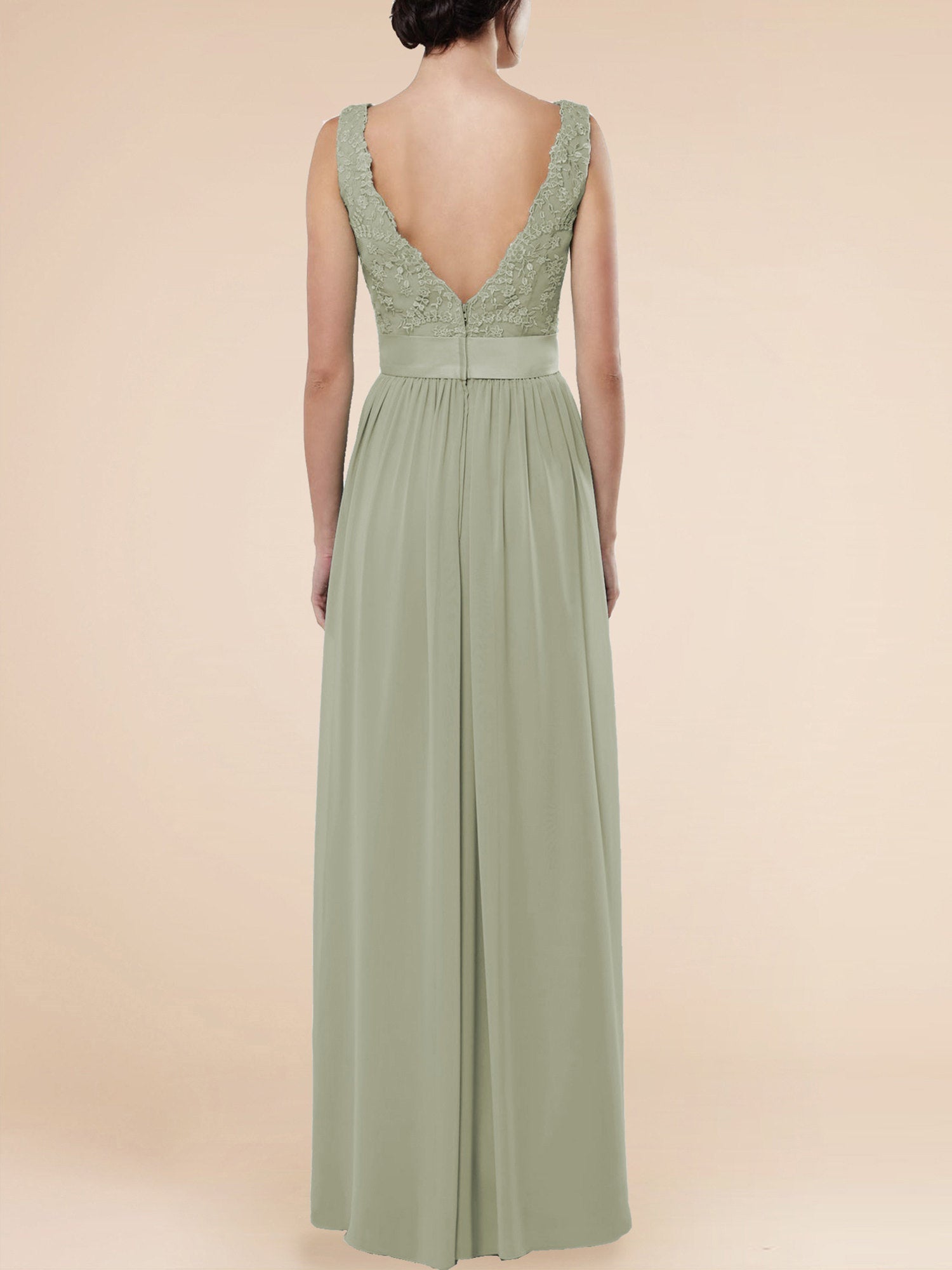 Chiffon Spaghetti Straps Sleeveless Bridesmaid Dress| Plus Size | 60+ Colors