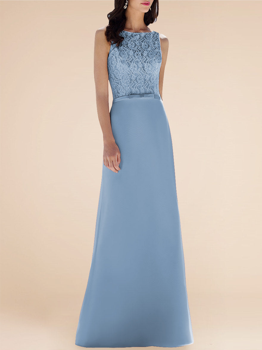 Lace Criss Cross Straps Sleeveless Bridesmaid Dress| Plus Size | 60+ Colors