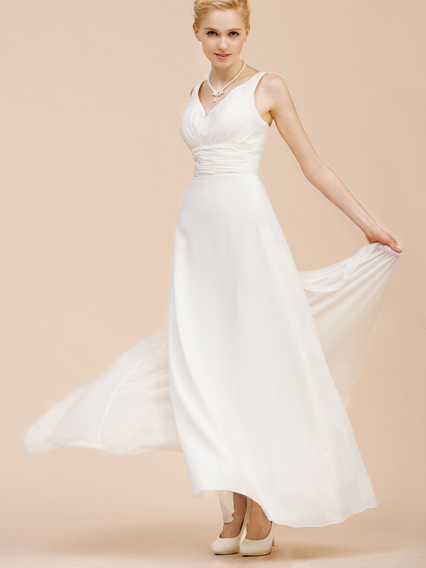 Lace Criss Cross Straps Sleeveless Bridesmaid Dress| Plus Size | 60+ Colors