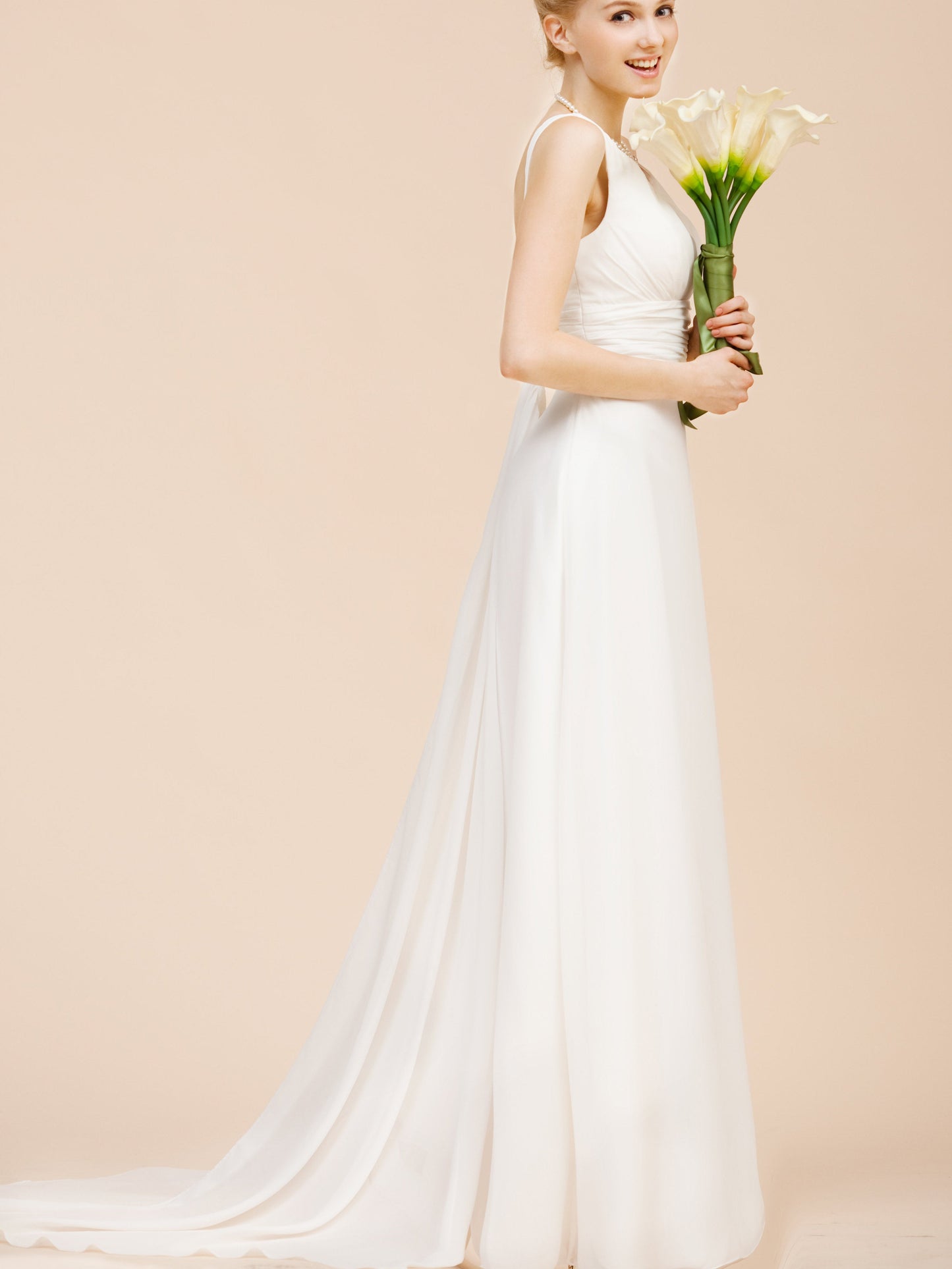Lace Criss Cross Straps Sleeveless Bridesmaid Dress| Plus Size | 60+ Colors