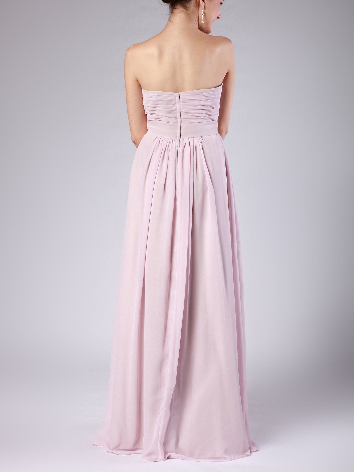 Chiffon Scoop Neck Sleeveless Bridesmaid Dress| Plus Size | 60+ Colors