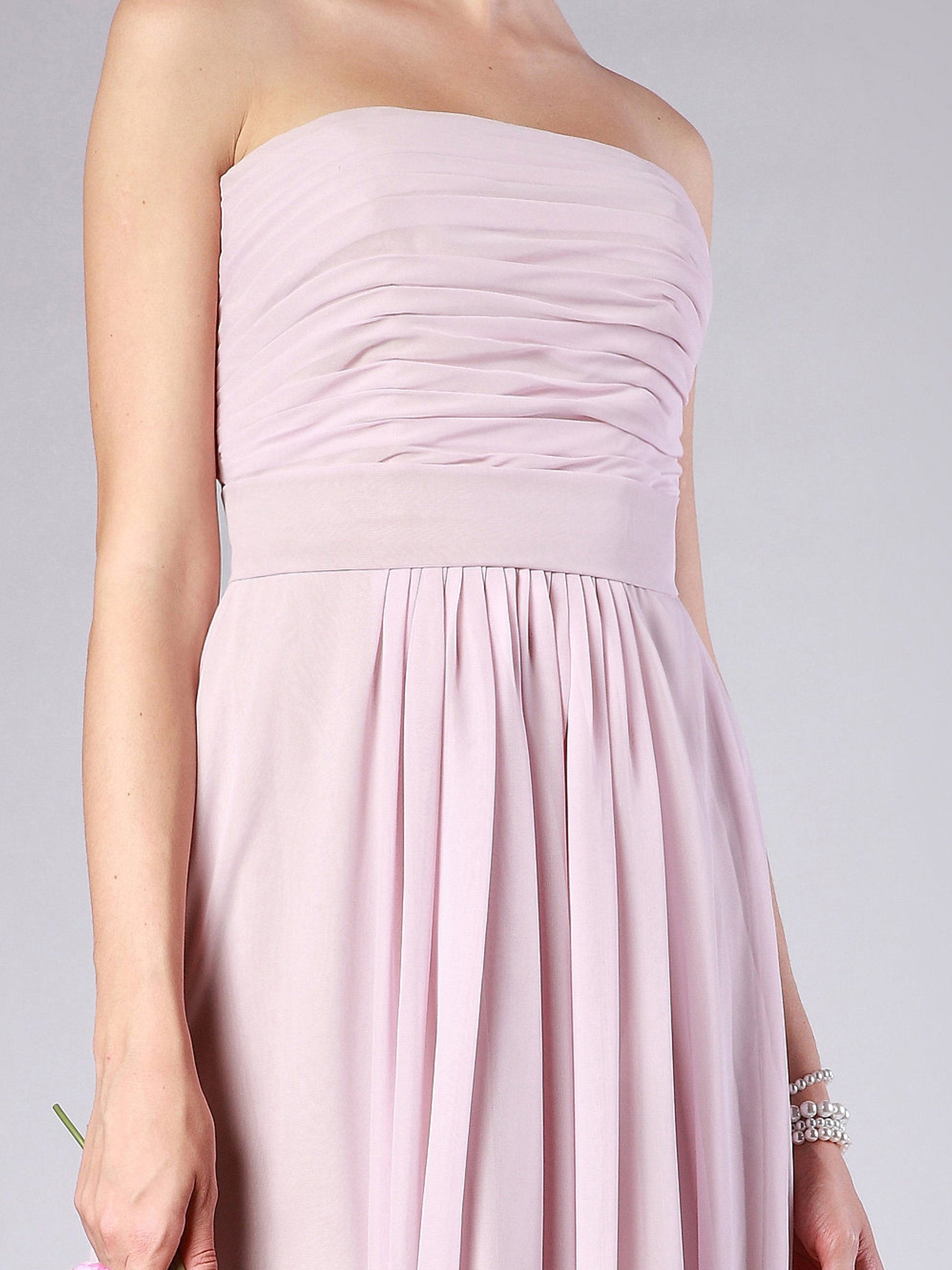 Chiffon Scoop Neck Sleeveless Bridesmaid Dress| Plus Size | 60+ Colors