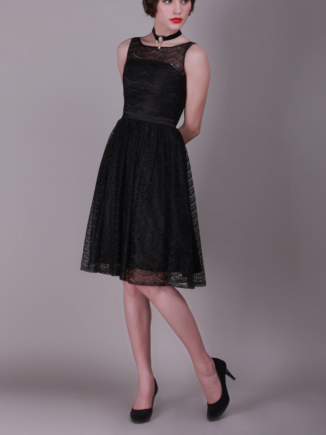 Lace Boat Neck Sleeveless Bridesmaid Dress| Plus Size