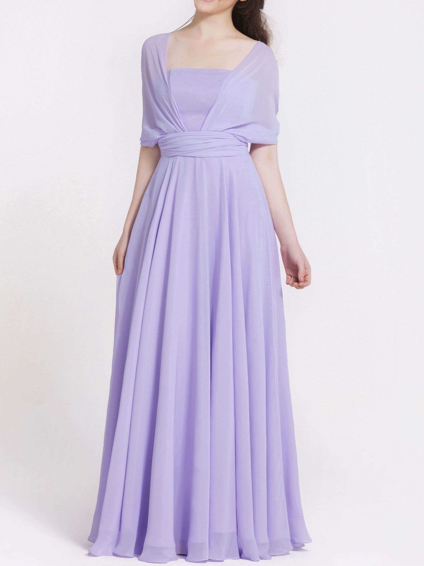 Chiffon Halter Sleeveless Bridesmaid Dress| Plus Size | 60+ Colors