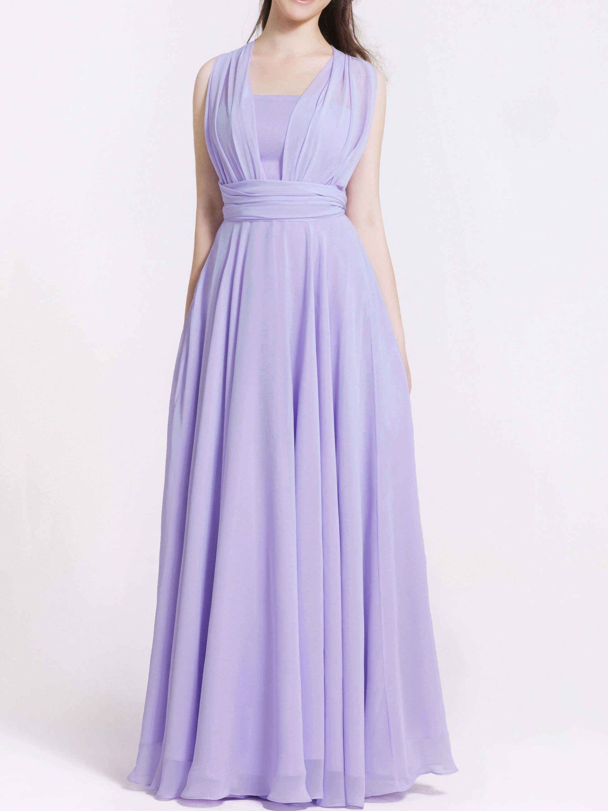 Chiffon Halter Sleeveless Bridesmaid Dress| Plus Size | 60+ Colors