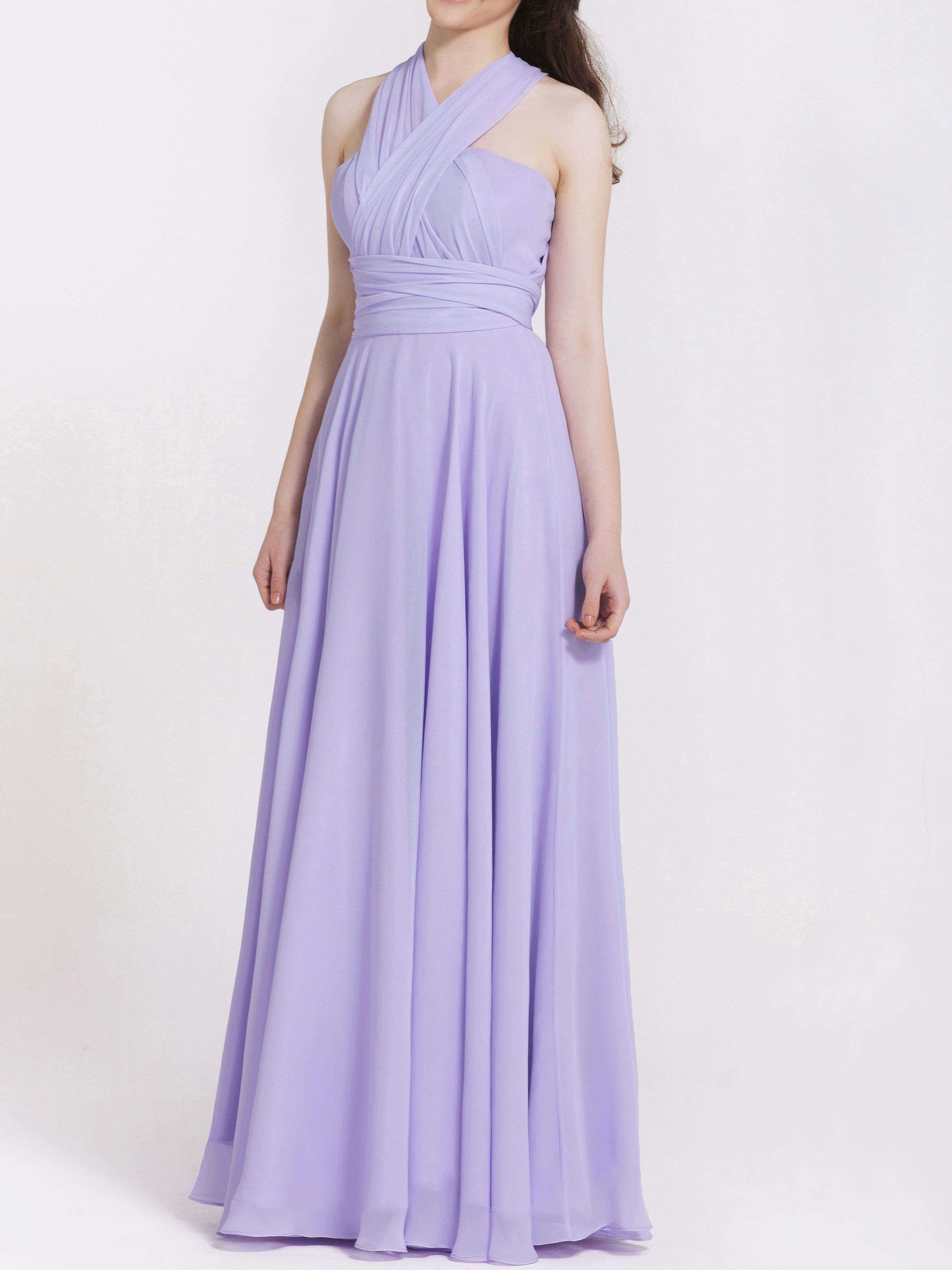 Chiffon Halter Sleeveless Bridesmaid Dress| Plus Size | 60+ Colors