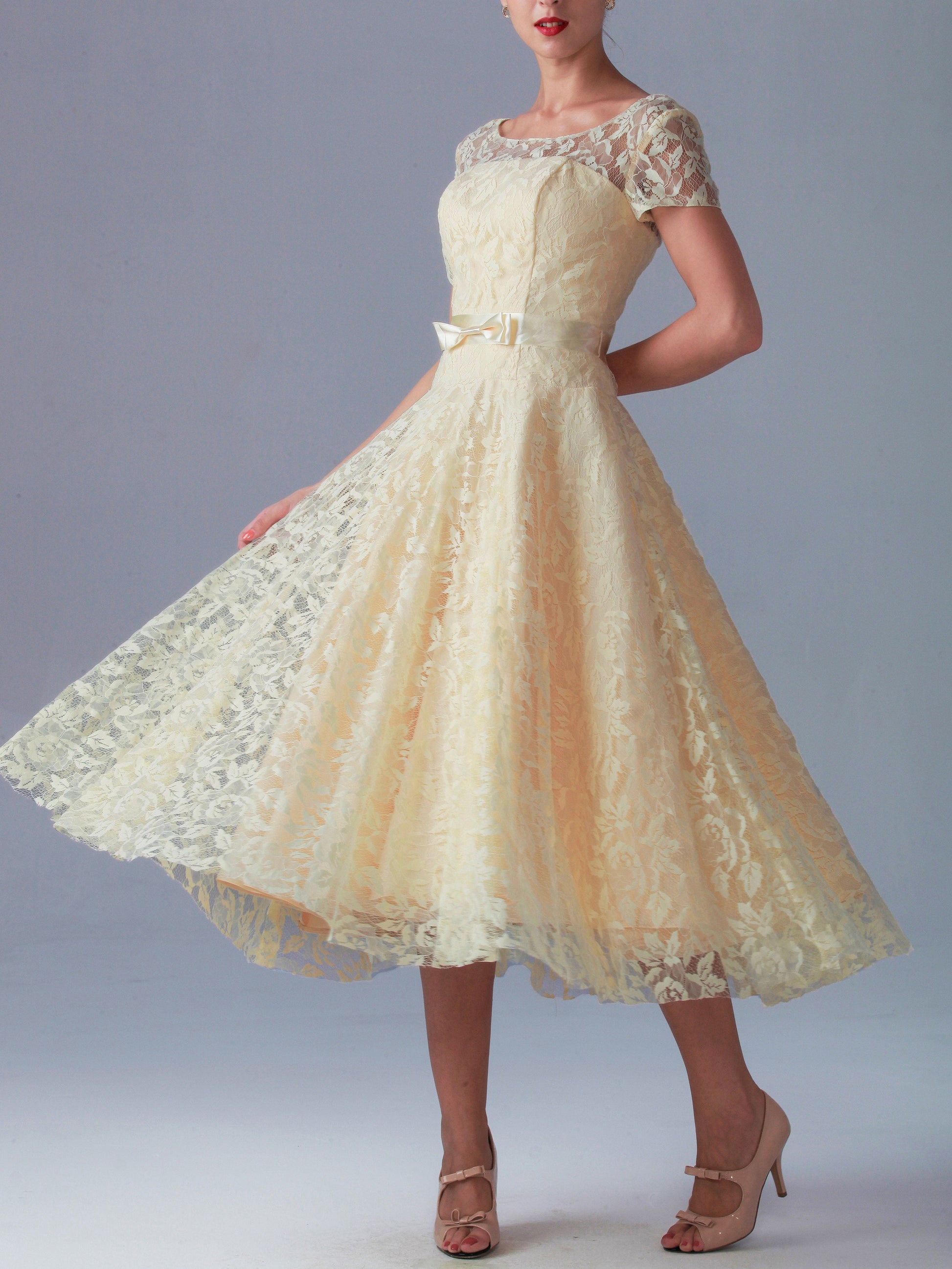 Lace Off the Shoulder Short Sleeves Bridesmaid Dress| Plus Size | 60+ Colors