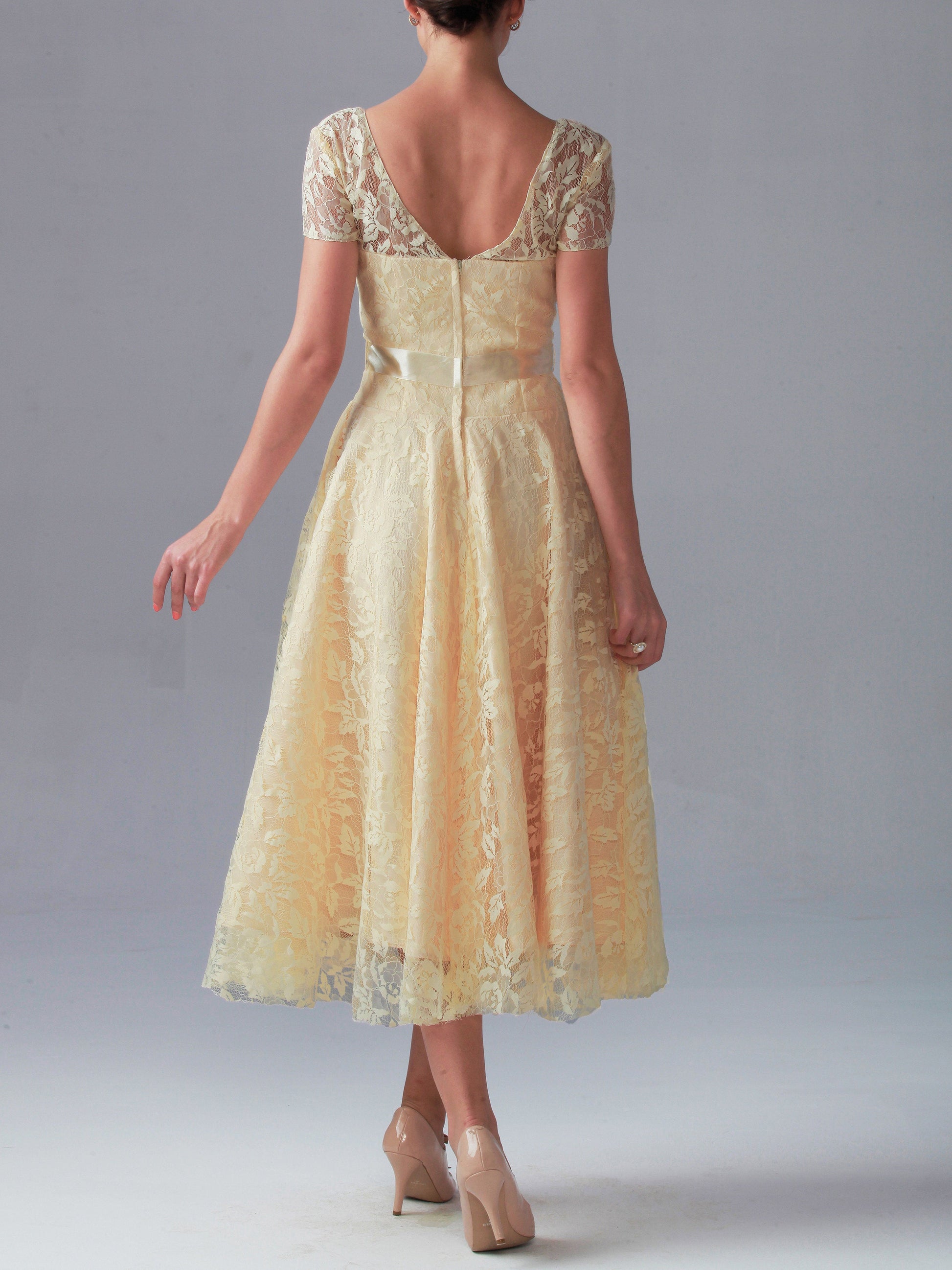 Lace Off the Shoulder Short Sleeves Bridesmaid Dress| Plus Size | 60+ Colors