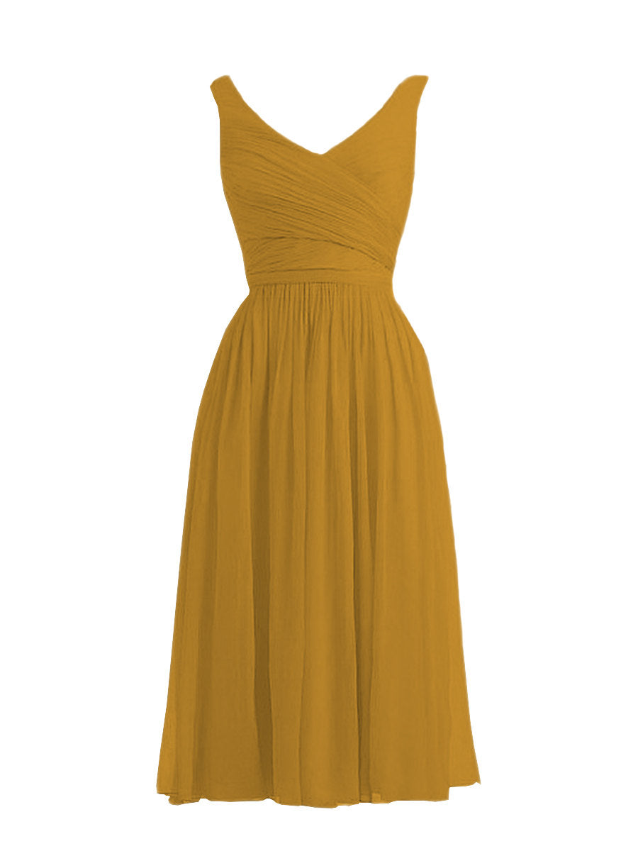 Chiffon Strapless Sleeveless Bridesmaid Dress| Plus Size | 60+ Colors