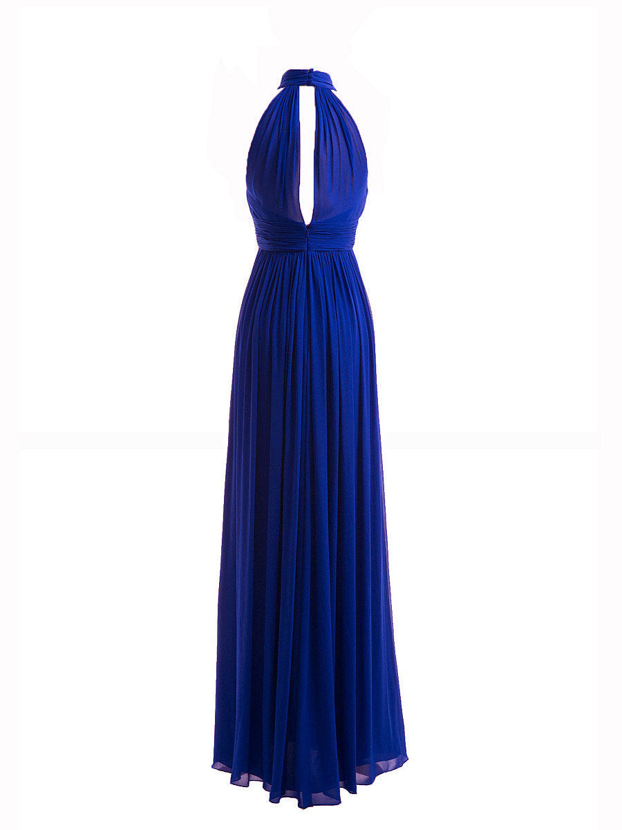 Chiffon V-Neck Sleeveless Bridesmaid Dress| Plus Size | 60+ Colors