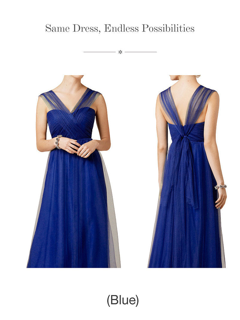 Chiffon V-Neck Sleeveless Bridesmaid Dress| Plus Size | 60+ Colors