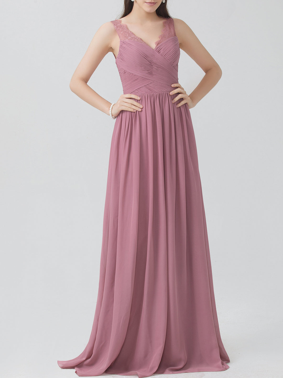 Chiffon Spaghetti Straps Sleeveless Bridesmaid Dress| Plus Size | 60+ Colors ForHerandForHim Chiffon Spaghetti Straps Sleeveless Bridesmaid Dress| Plus Size | 60+ Colors ForHerandForHim