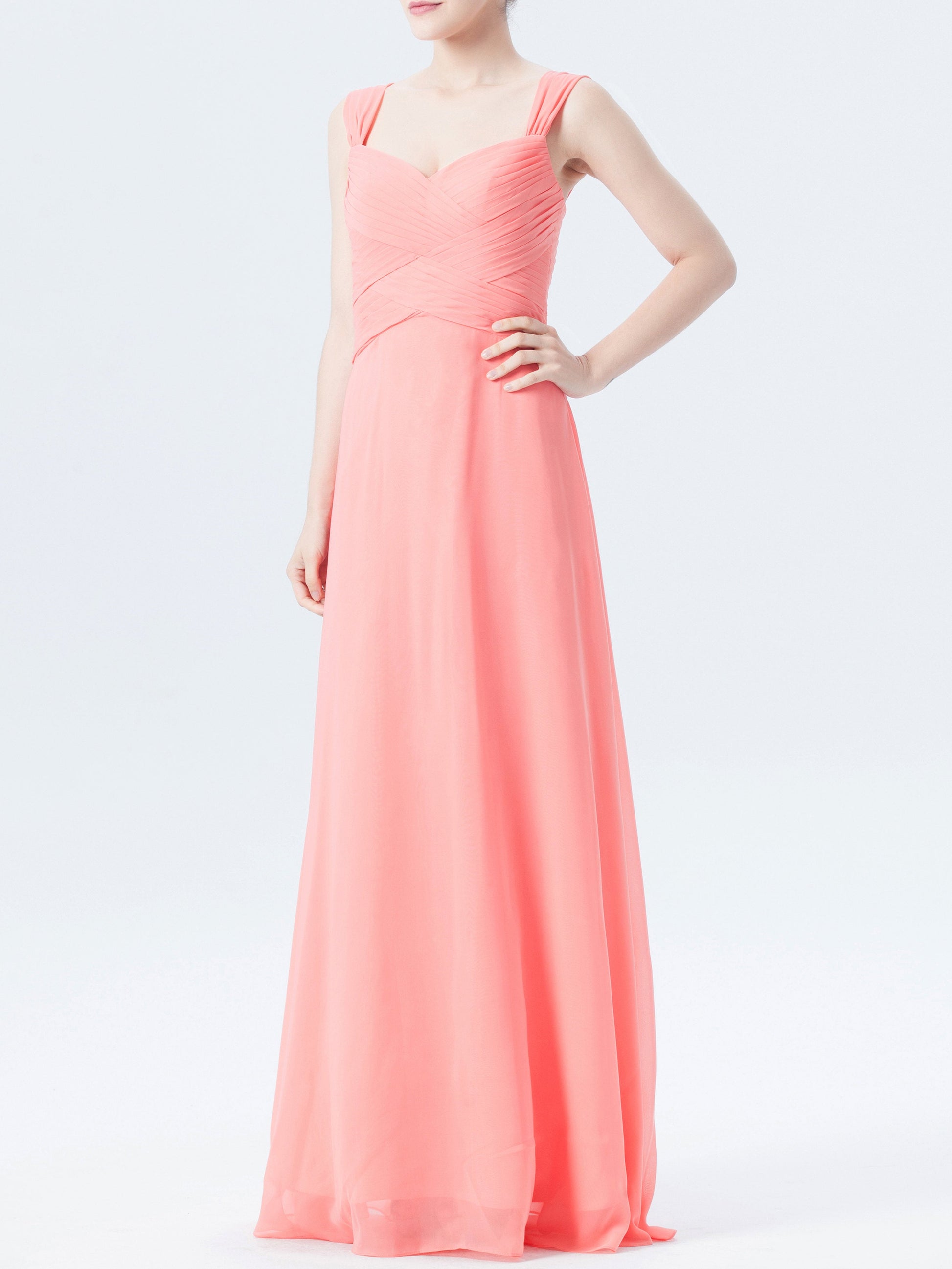 Lace Scoop Neck Sleeveless Bridesmaid Dress| Plus Size | 60+ Colors
