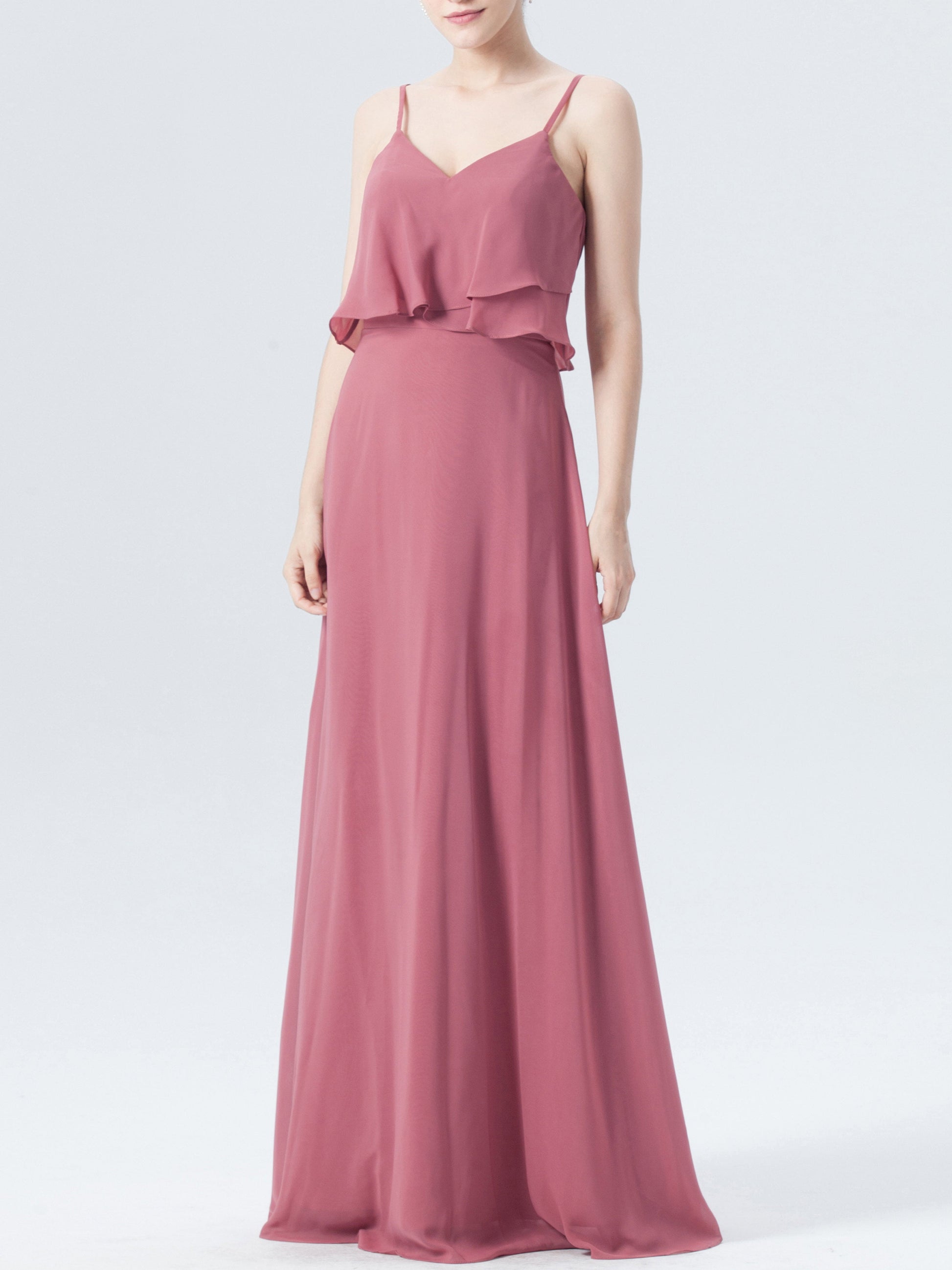 Lace Scoop Neck Sleeveless Bridesmaid Dress| Plus Size | 60+ Colors