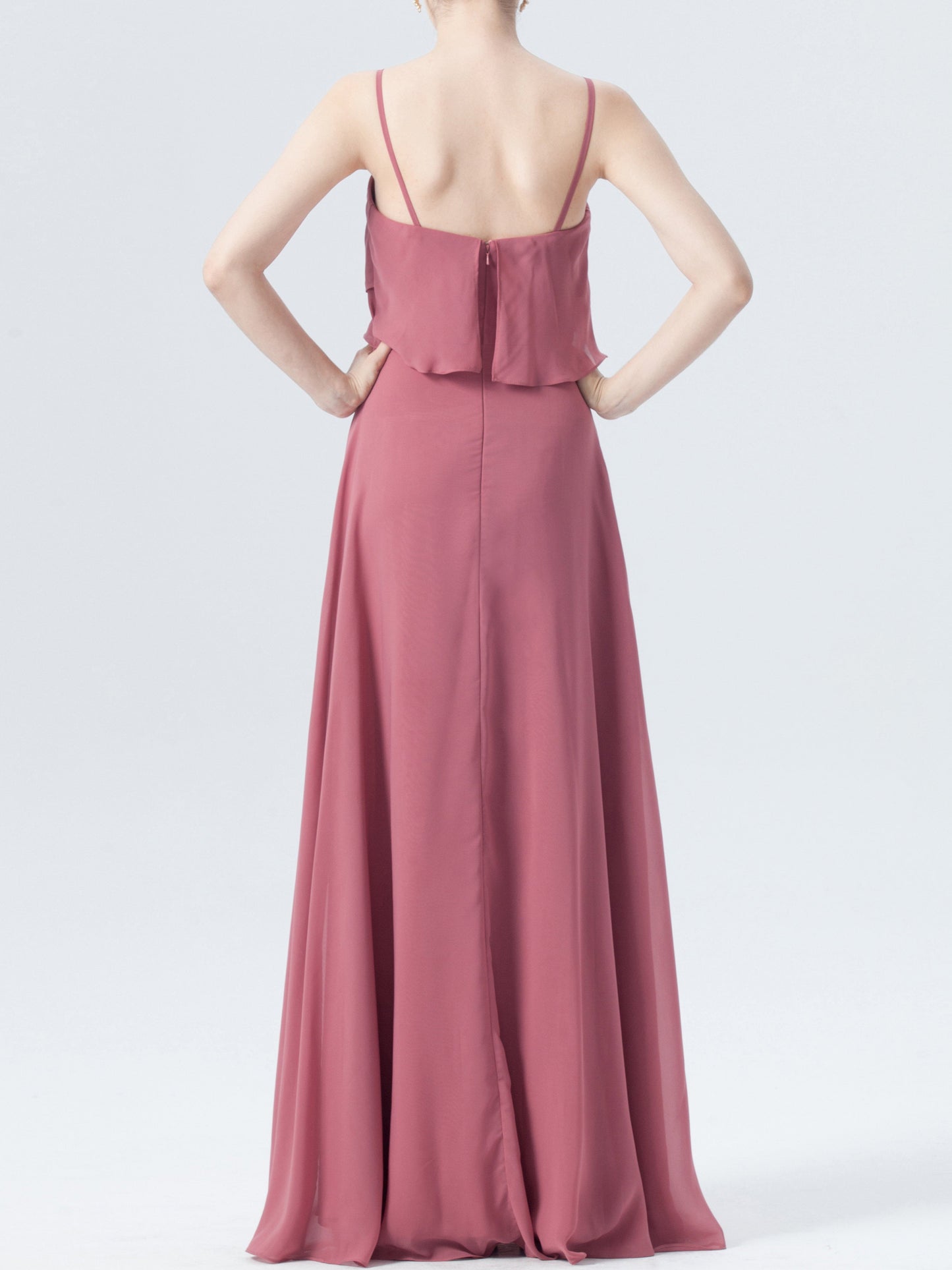 Lace Scoop Neck Sleeveless Bridesmaid Dress| Plus Size | 60+ Colors