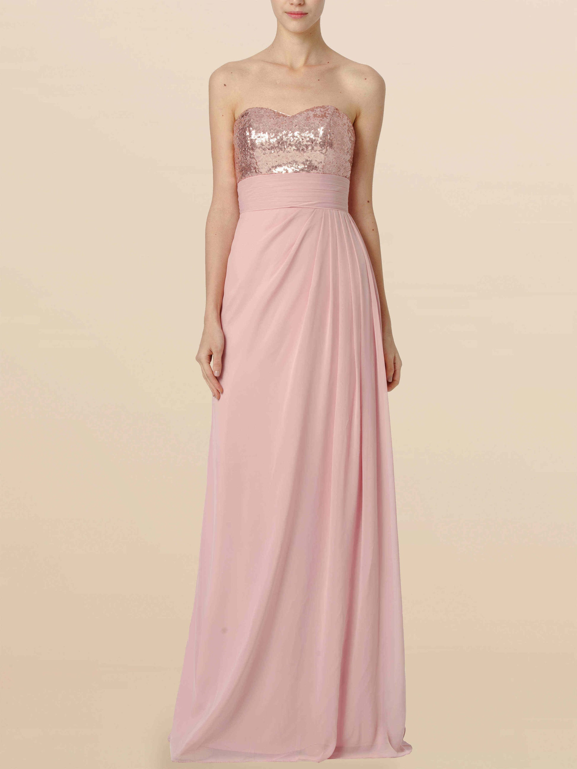 Sequin V-Neck Sleeveless Bridesmaid Dress| Plus Size | 60+ Colors