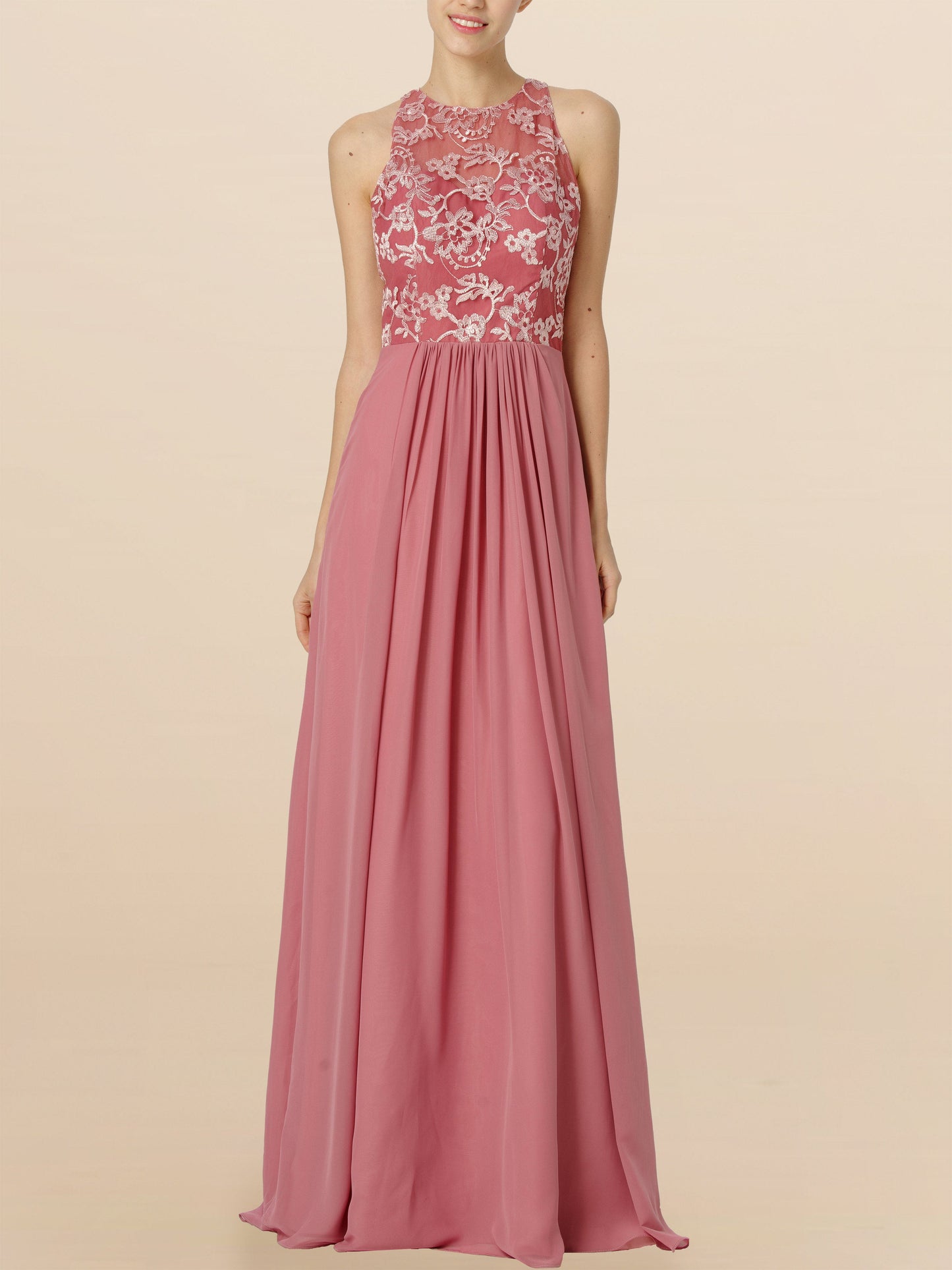 Lace Boat Neck Cap Sleeves Bridesmaid Dress| Plus Size | 60+ Colors