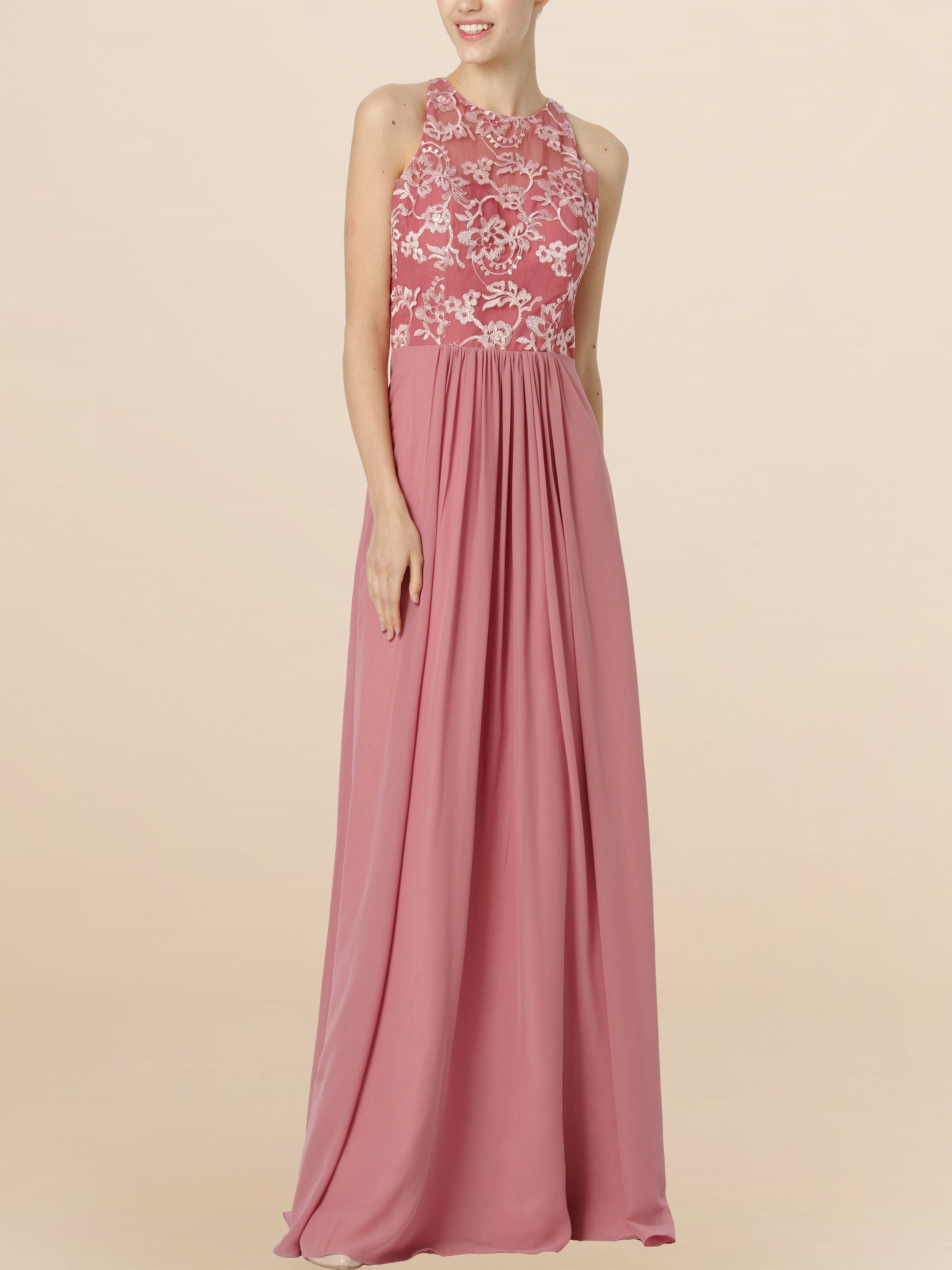 Lace Boat Neck Cap Sleeves Bridesmaid Dress| Plus Size | 60+ Colors