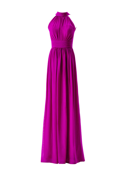 Chiffon One Shoulder Sleeveless Bridesmaid Dress| Plus Size | 60+ Colors