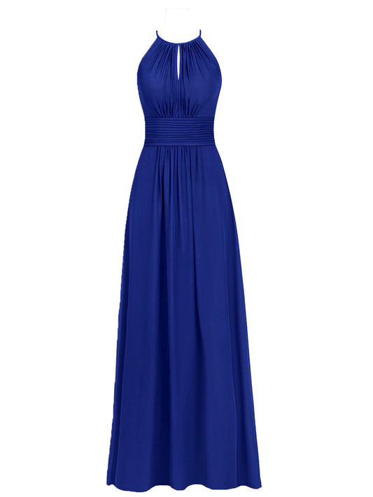 Chiffon One Shoulder Sleeveless Bridesmaid Dress| Plus Size | 60+ Colors