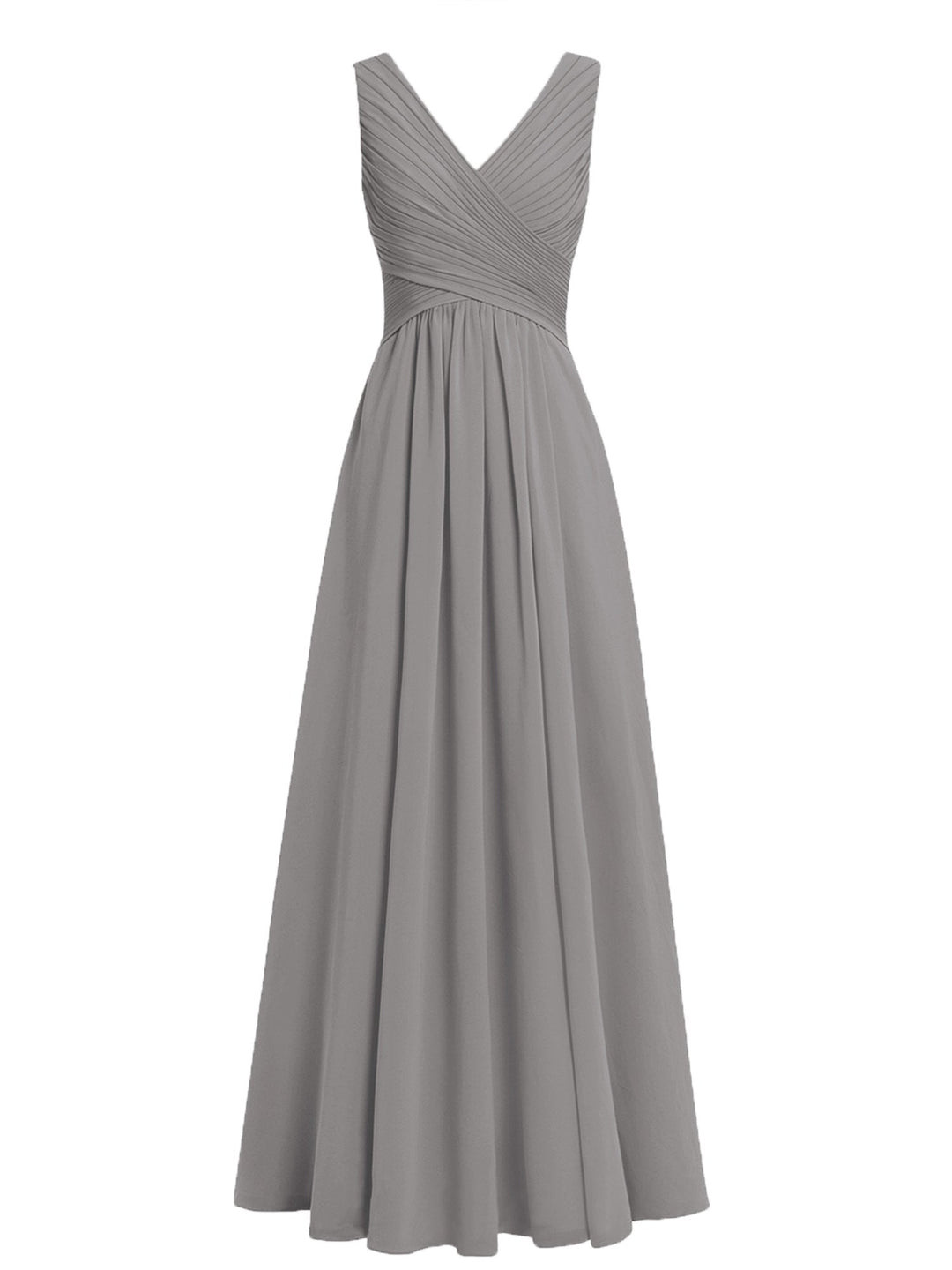 Chiffon Halter Sleeveless Bridesmaid Dress| Plus Size