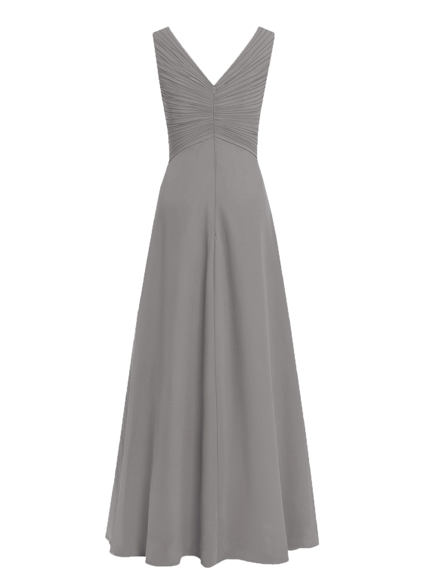 Chiffon Halter Sleeveless Bridesmaid Dress| Plus Size