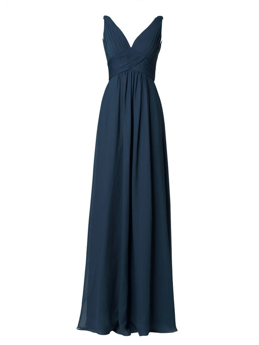 Chiffon Criss Cross Straps Sleeveless Bridesmaid Dress| Plus Size | 60+ Colors