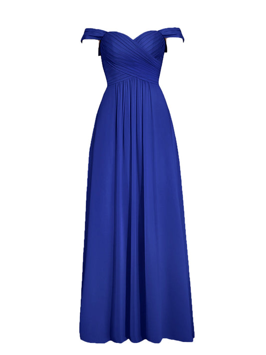 Chiffon Criss Cross Straps Sleeveless Bridesmaid Dress| Plus Size | 60+ Colors