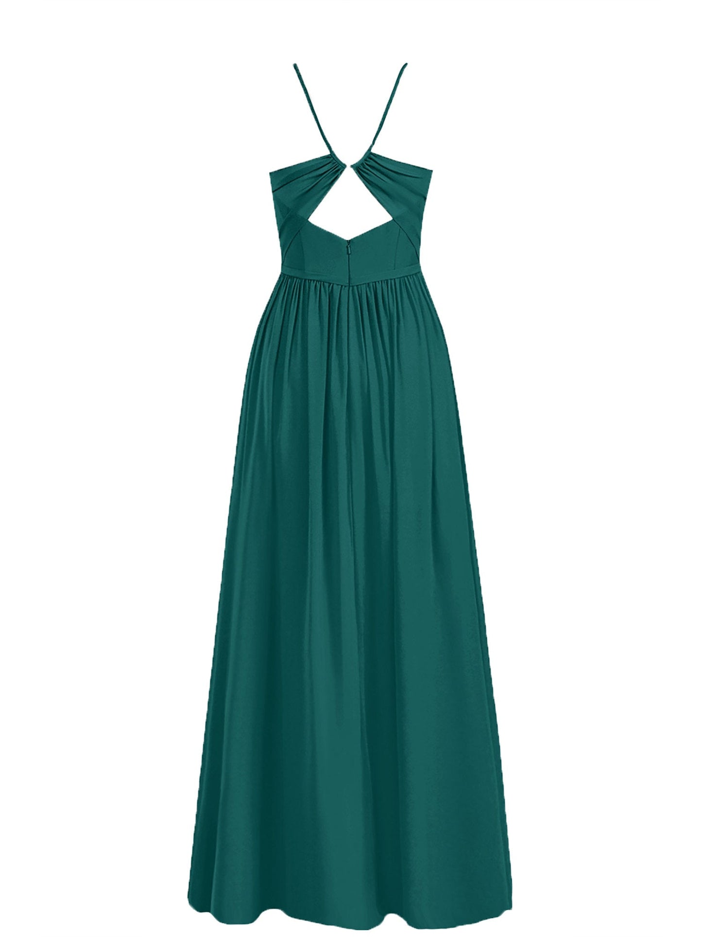 Chiffon V-Neck Sleeveless Bridesmaid Dress| Plus Size | 60+ Colors