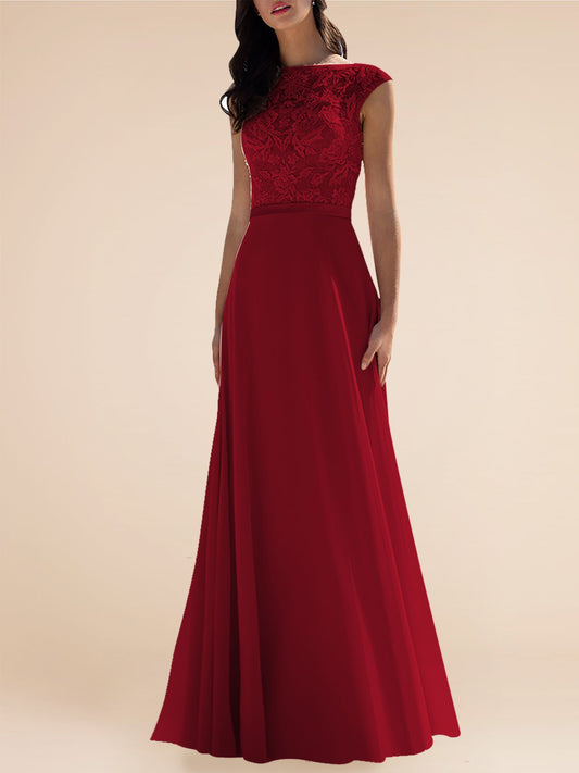 Chiffon V-Neck Sleeveless Bridesmaid Dress| Plus Size | 60+ Colors