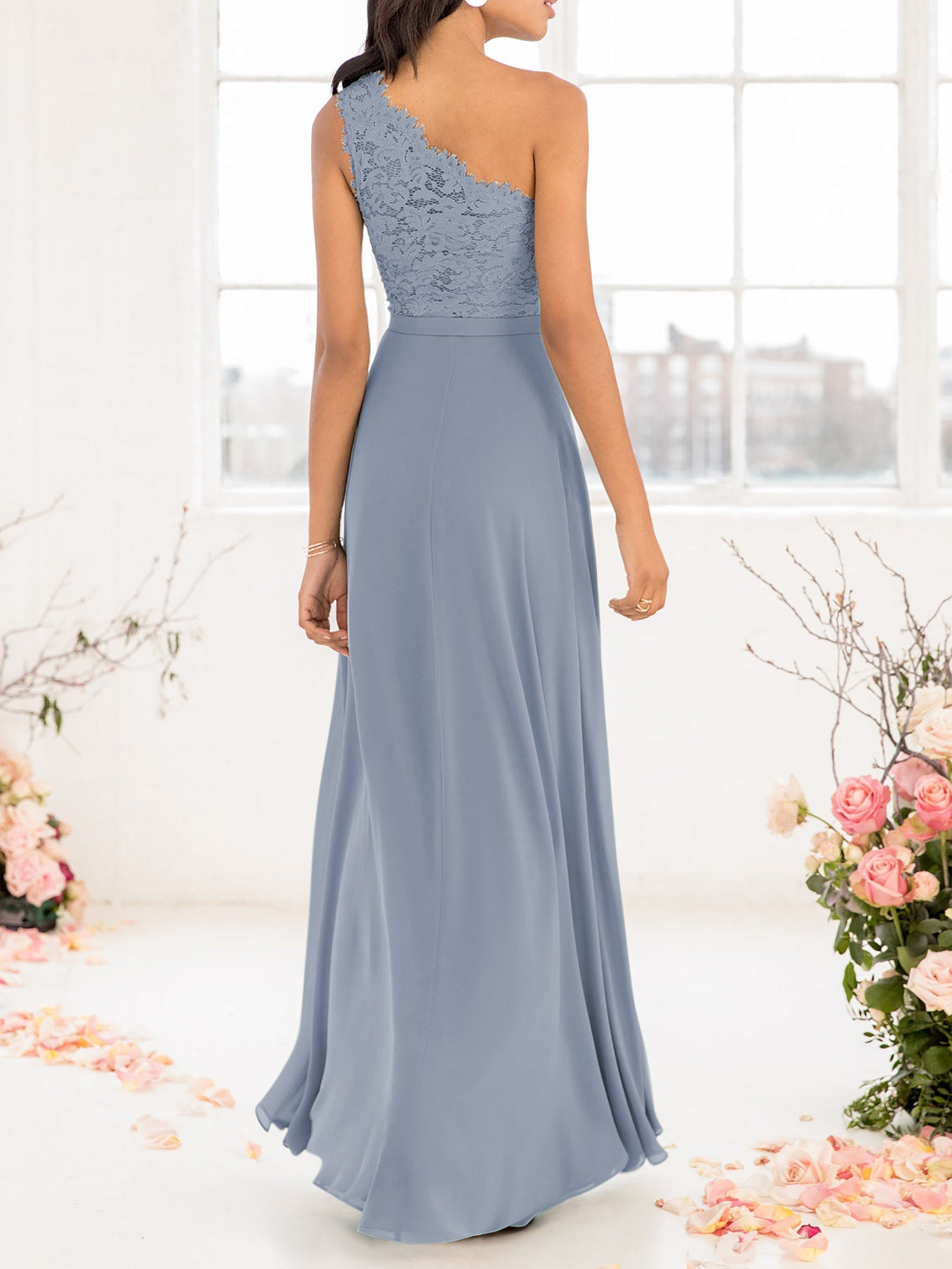 Chiffon V-Neck Sleeveless Bridesmaid Dress| Plus Size | 60+ Colors