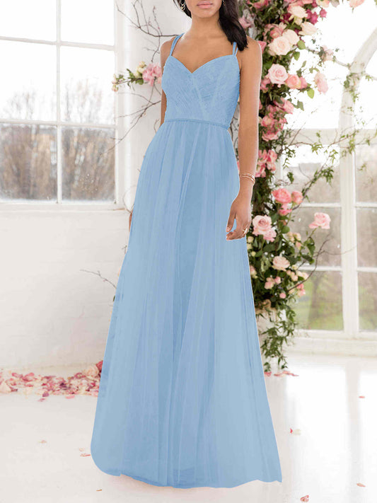 Chiffon V-Neck Sleeveless Bridesmaid Dress| Plus Size | 60+ Colors