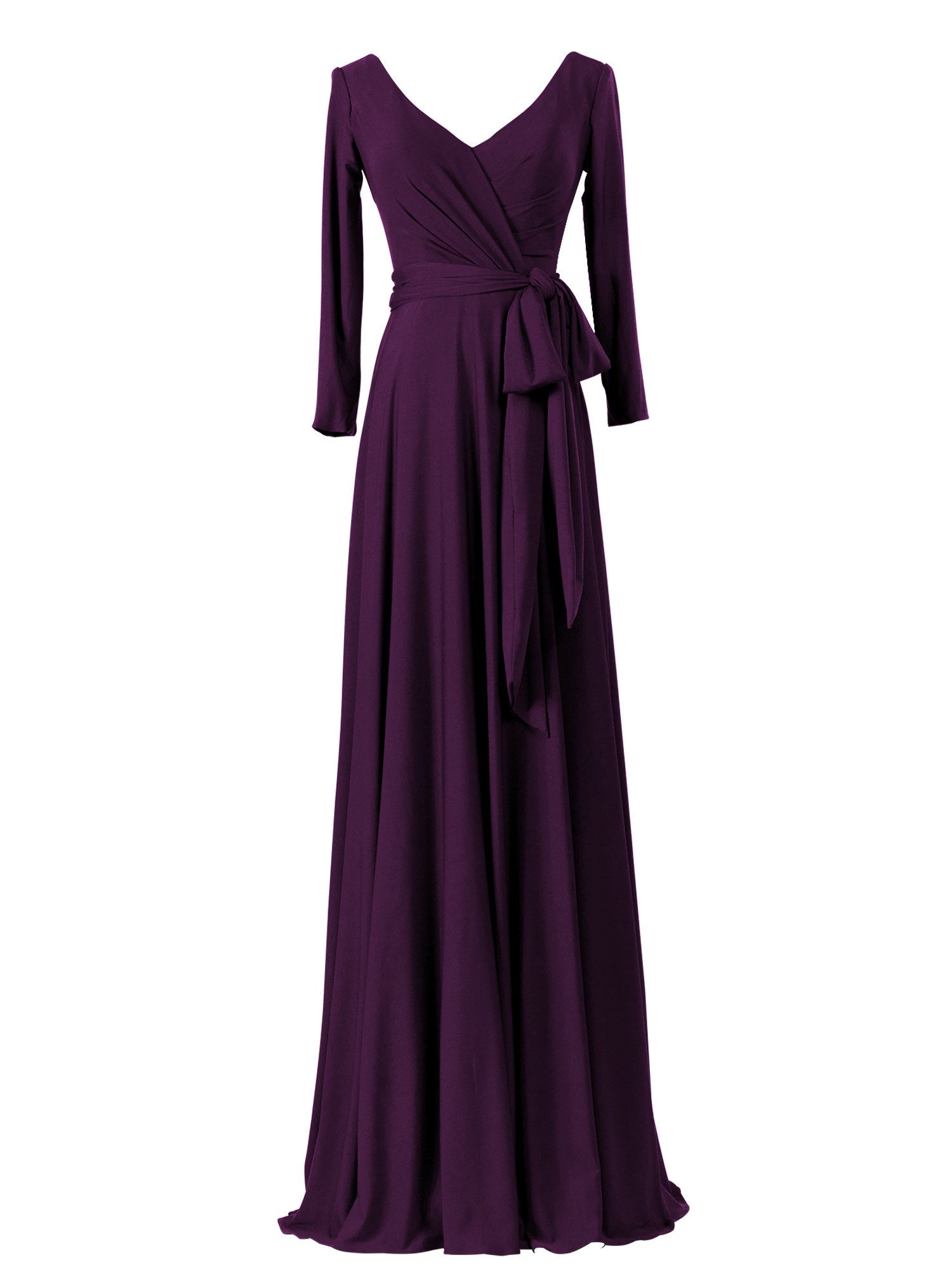 Chiffon Square Neck Short Sleeves Bridesmaid Dress| Plus Size | 60+ Colors