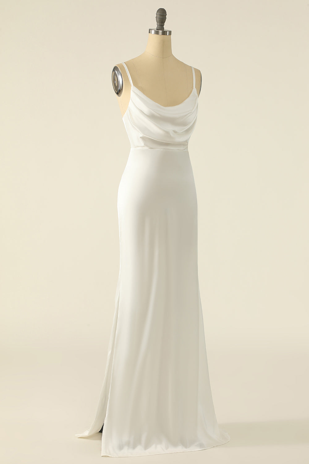 Stretch Satin V-Neck Sleeveless Bridesmaid Dress| Plus Size | 60+ Colors