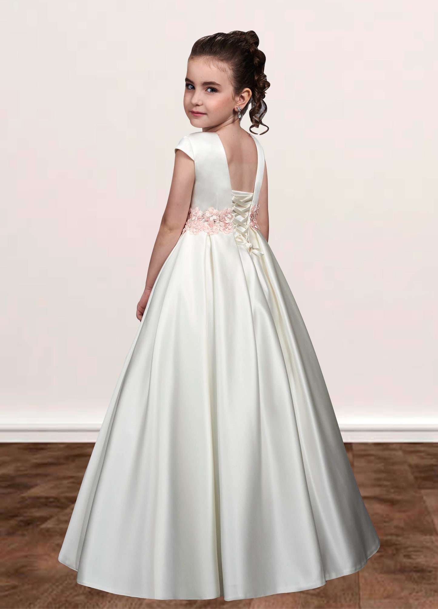 Lace A-Line Scoop Neck Sleeveless Flower Girl Dress-F500041