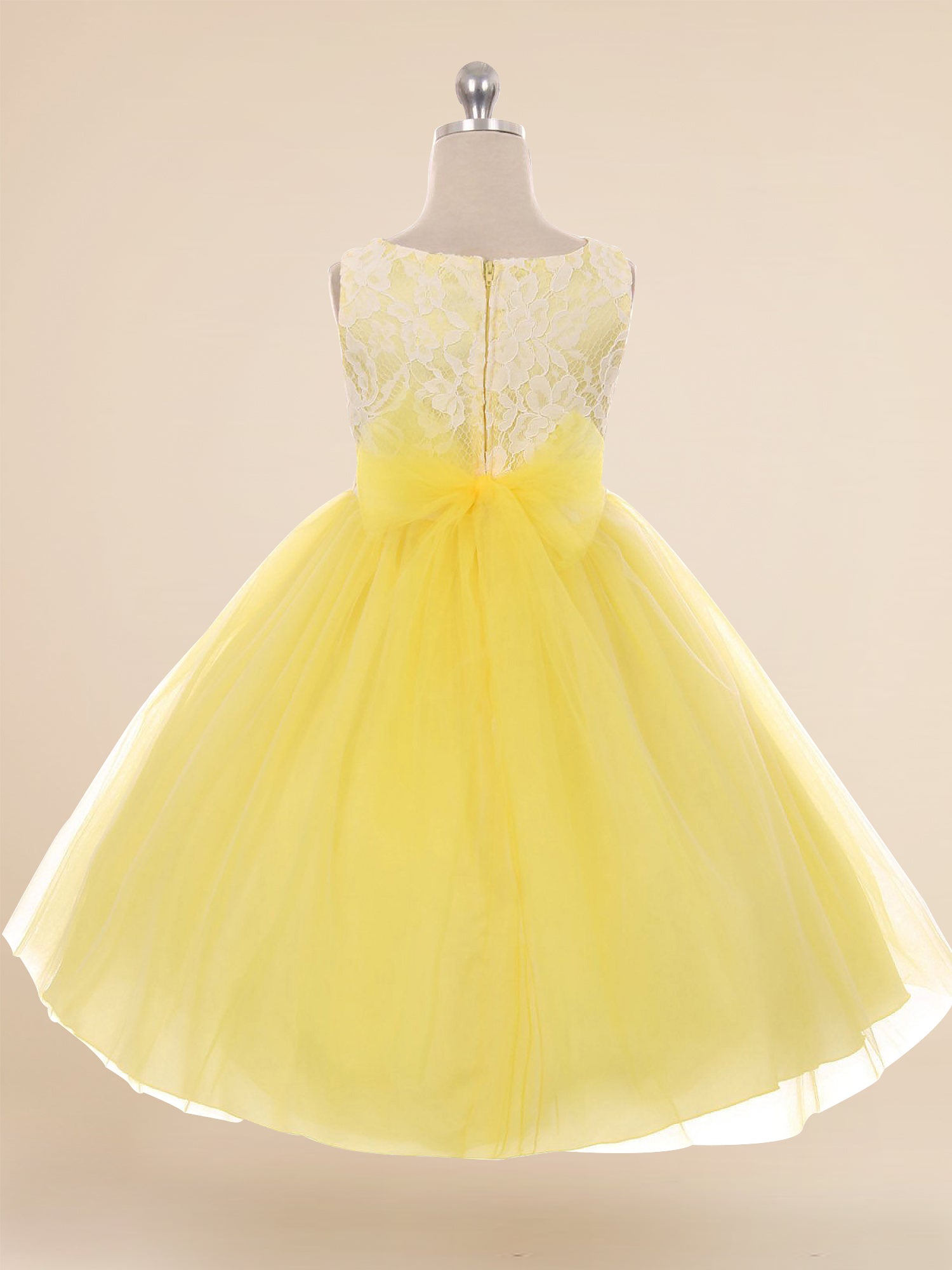 Chiffon Scoop Neck Sleeveless Flower Girl Dress
