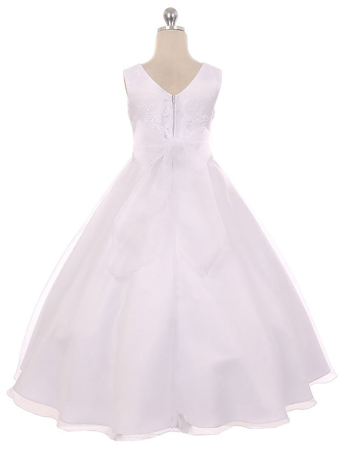Lace A-Line Scoop Neck Sleeveless Flower Girl Dress-F500068
